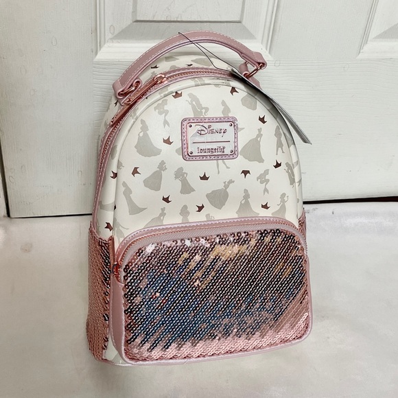 Disney Accessories New Disney Loungefly Princess Pink Sequined